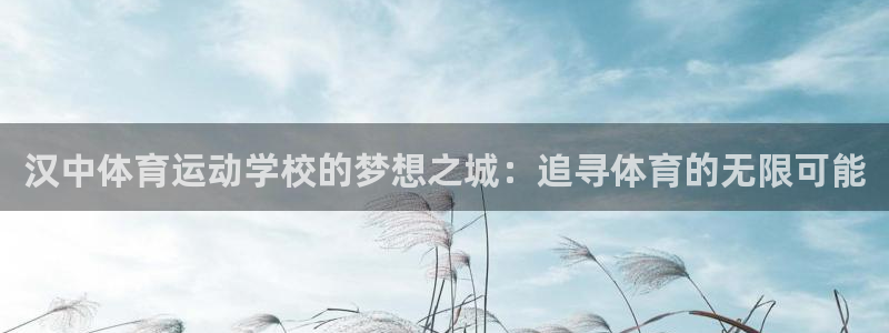 凯发官网下载平台注册要钱吗是真的吗：汉中体育运动学校的梦想之
